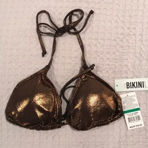 The Bikini Lab Bronze Triangle Top Size L